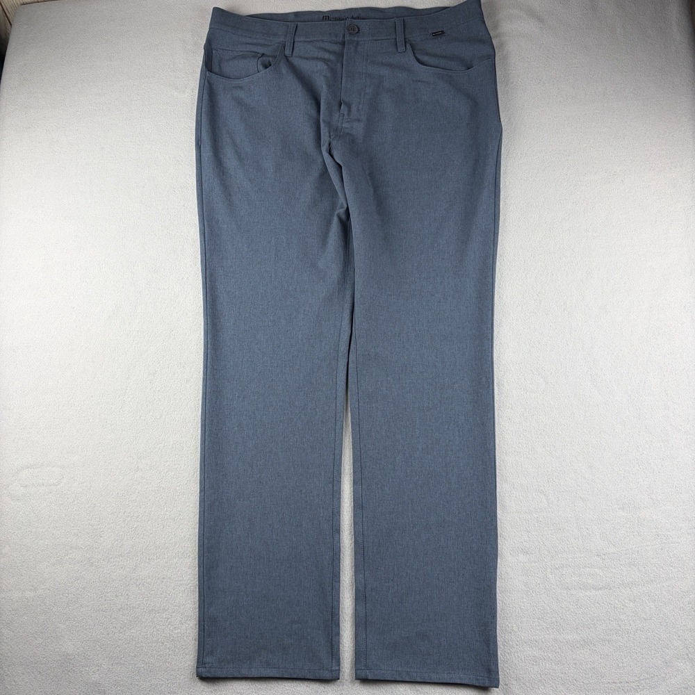 TravisMathew Pants Men's 36 (Actual 37x32) Blue Stretch Str. Golf Performance